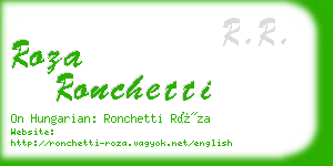 roza ronchetti business card